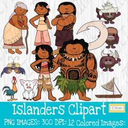 Moana inspired clipart, island clipart, island, moana, moana clipart, maui,  maui clipart, hawaii clipart, moana art, cute moana