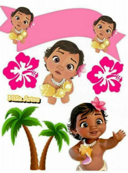 Free Printable Moana Baby Cake Toppers. - Oh My Baby!