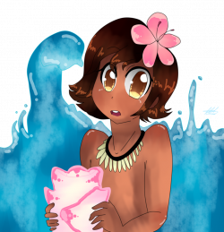 Moana and her pink shell by WaterFox-Studios on DeviantArt
