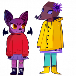 A bat and a star nosed mole by awokenbyacloud on DeviantArt