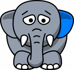 Sad Elephant Clip Art at Clker.com - vector clip art online, royalty ...