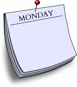 Clipart - Daily note - Monday