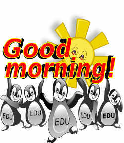 Clipart - Good morning penguin