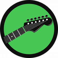 Clipart - Green Guitar
