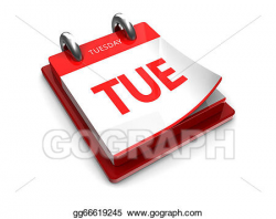 Stock Illustration - Calendar icon of tuesday. Clipart ...
