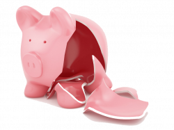 Piggy bank Stock photography Money Clip art - Broken bankrupt bank ...