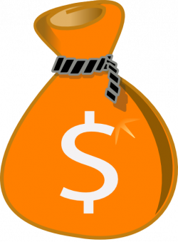 Orange money bag clip art at vector clip art - ClipartBarn