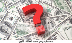 Clipart - Question mark on the dollar background. Stock ...