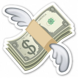 Money with Wings | EmojiStickers.com