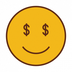 Money, Dollar, Emoji, Face, smiley, Emoticon icon