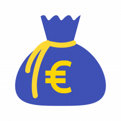 Euro worek pieniędzy Icon - free download, PNG and vector