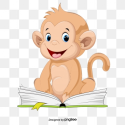 Free Download | Reading Monkey Baby PNG Images, reading ...
