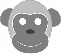 Dan Monkey Grey 100x86 Clip Art at Clker.com - vector clip art ...
