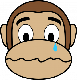 Clipart - Monkey Emoji - Crying