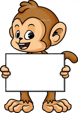 Monkey Holding Empty Sign | Doodle drawings | Monkey drawing ...