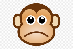 Sad Monkey Clip Art - Mother Face Sad Cartoon - Png Download ...