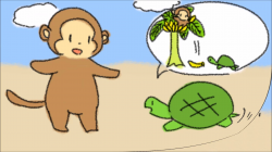 Monkey And Turtle Clipart