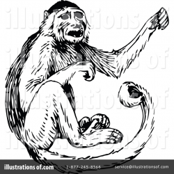 Monkey Clipart #1197486 - Illustration by Prawny Vintage