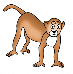 Funny monkey drawings - monkey clip art