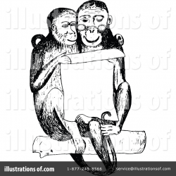 Monkey Clipart #1429089 - Illustration by Prawny Vintage