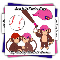 Baseball monkey clip art collection comes with a monkey holding a ...