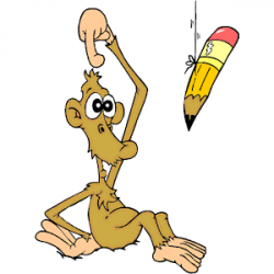 Monkey with Pencil clipart, cliparts of Monkey with Pencil ...