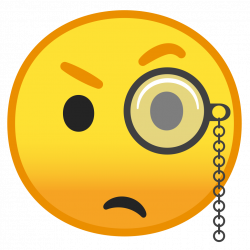 Face with monocle Icon | Noto Emoji Smileys Iconset | Google