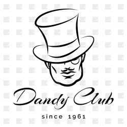 Gentlemen Club - symbolic portrait of capitalist in top hat ...