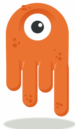 Orange monster clipart collection