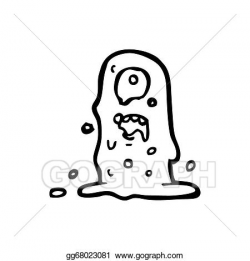 Drawing - Cartoon slime blob monster. Clipart Drawing ...