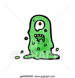 Vector Art - Cartoon slime blob monster. Clipart Drawing ...