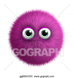 Stock Illustration - Furry pink monster. Clipart gg62541231 ...