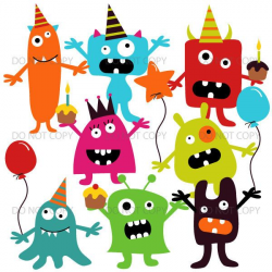 Monster clipart, monster bash, monster birthday party ...