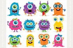Clipart - Monster Friends ~ Illustrations on Creative Market ...