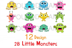 Little Monster clipart | vector files