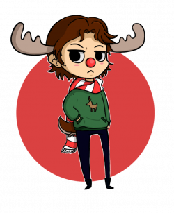 Sam the Christmas Moose by ChibiTigre on DeviantArt