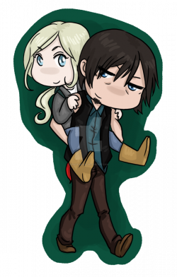 Daryl and Beth chibis by Space-Moose on DeviantArt