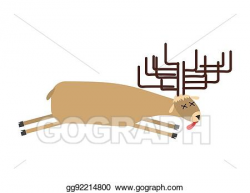 Vector Art - Dead moose. deer is dead. corpse of wild beast ...