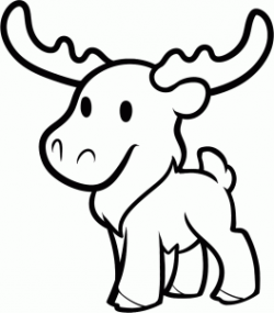 Animals - How to Draw a Moose for Kids | moose in 2019 ...