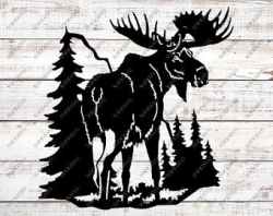 Moose clipart | Etsy