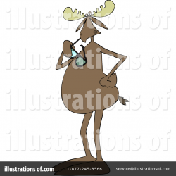 Moose Clipart #1413981 - Illustration by djart