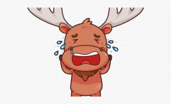 Baby Animal Clipart Kawaii - Crying Moose , Transparent ...