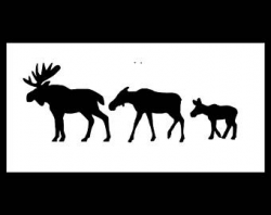 Moose Family Silhouette