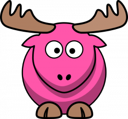 Pink Moose Cartoon Clip Art at Clker.com - vector clip art online ...