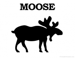 Printable Moose Silhouette - Print Free Moose Silhouette ...