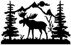 Image result for deer scene silhouette clip art | Card Clip ...