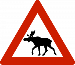 Moose Crossing Sign | Less Commonly Taught