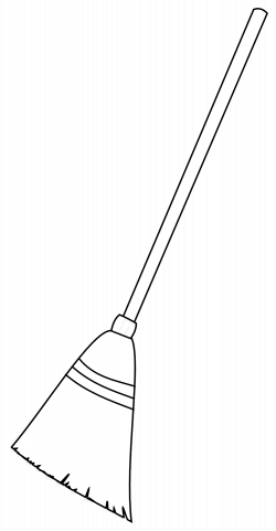 clipartist.net » Clip Art » balai broom black white line art SVG
