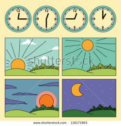 Morning afternoon evening clipart 8 » Clipart Station