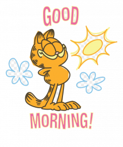 Good Morning Garfield Line Messaging Sticker Wednesday ...